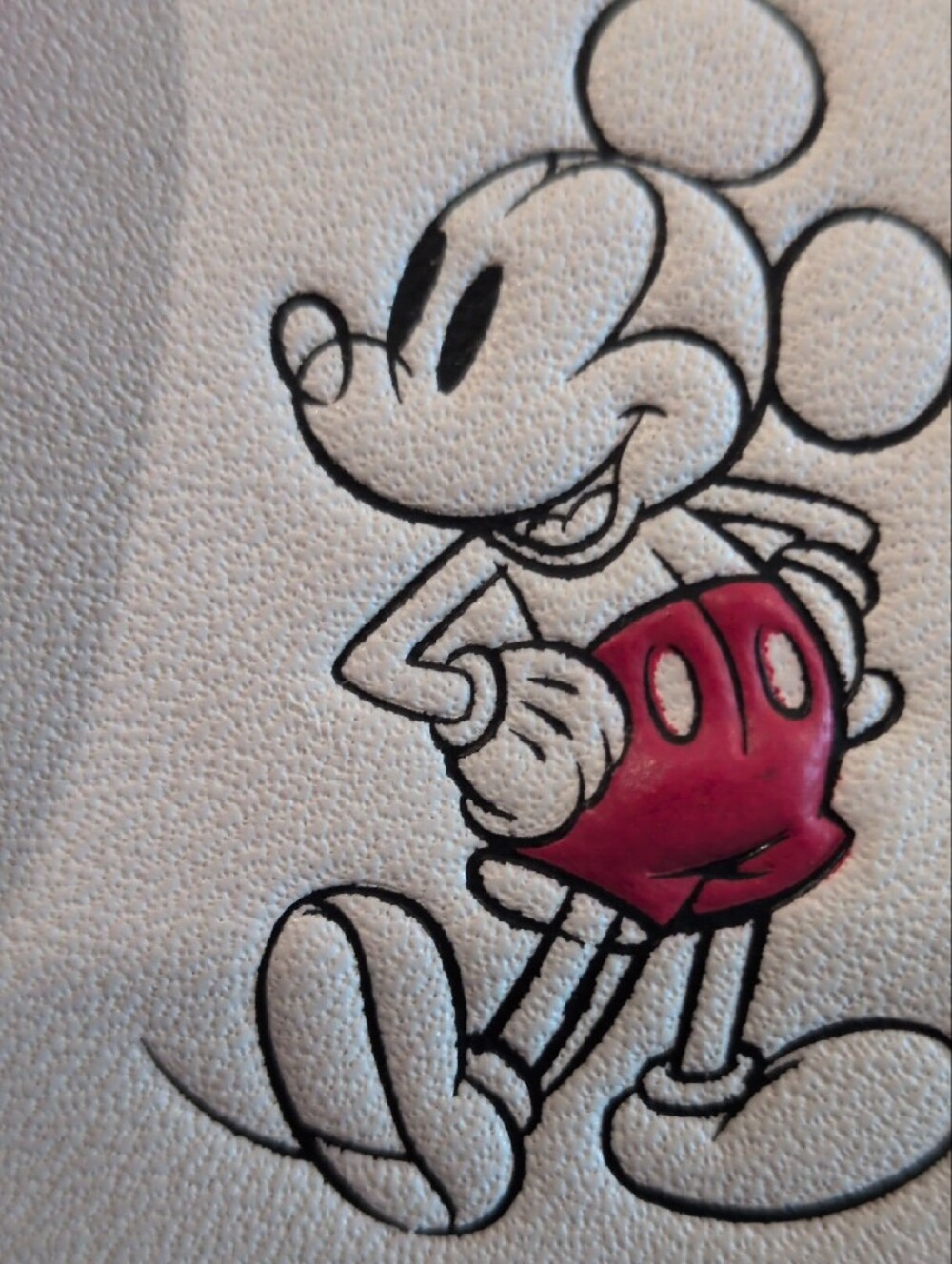 Coach x Disney Mickey Mouse Leather Hang Tag Bag Charm White Red - Picture 7 of 7